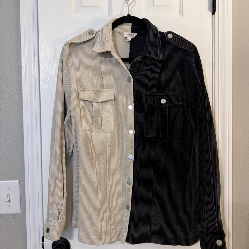 BiBi Two-Tone Corduroy Jacket - Picture 2 of 7